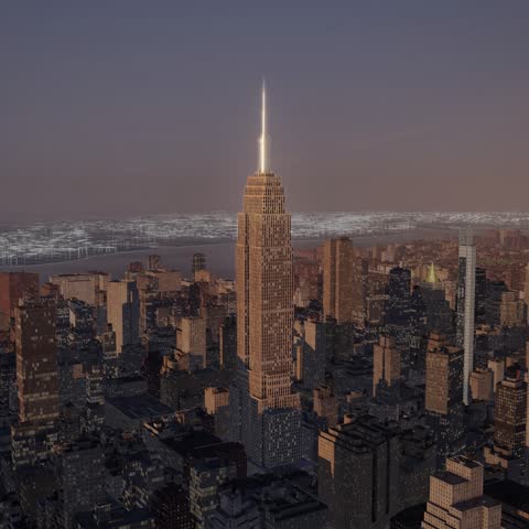 NFT No. 1, the Empire State Building at dusk.